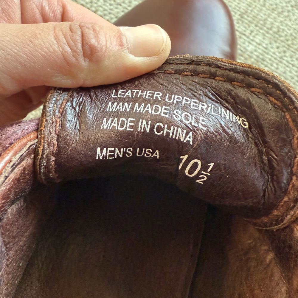 Mozo Brown Leather Men’s Chukka Boots, Nonslip Hard Toe Work Boot - Picture 8 of 12